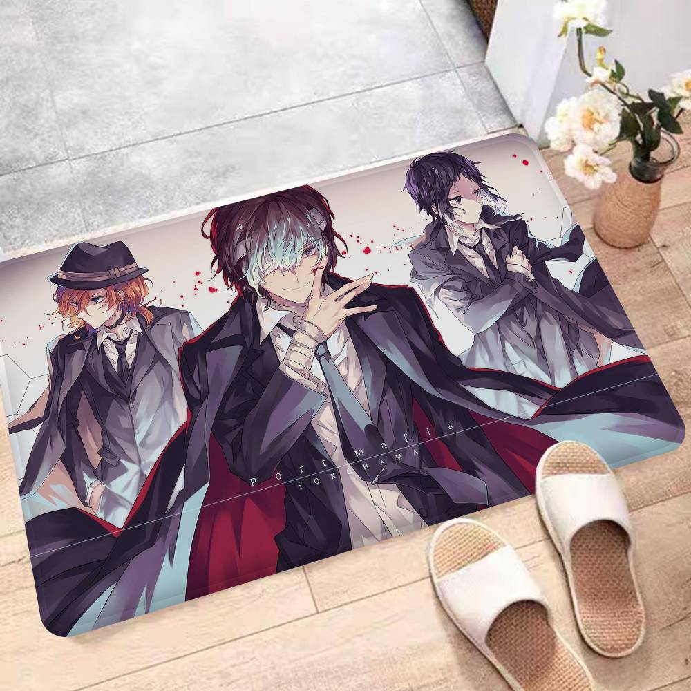 Японская манга Bungo Stray Dogs Коврик для пола Прямоугольный Противоскользящий Домашний Мягкий Коврик для ванной Коврик для входной двери В помещении На улице Коврик для декора отеля