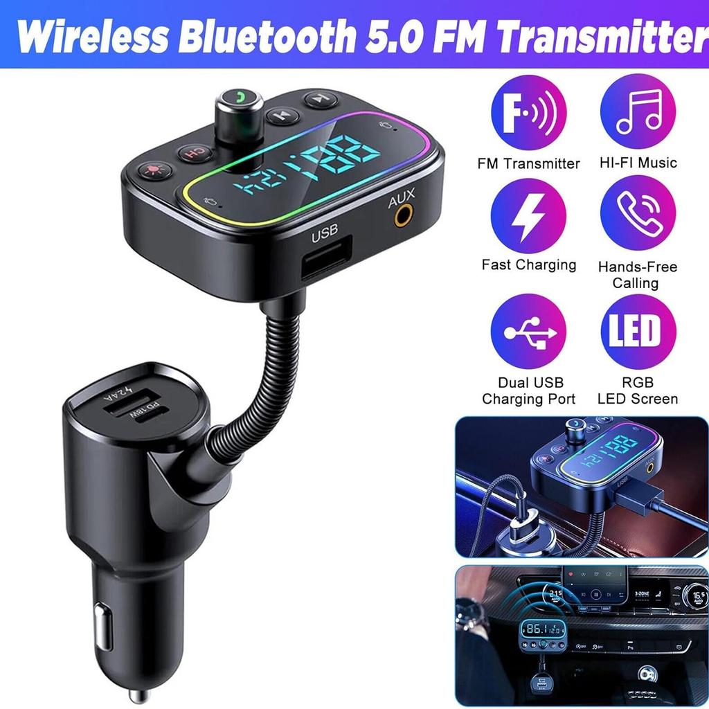 Bluetooth FM-передатчик 3 порта USB Музыка без потерь Беспроводной FM-передатчик Hands-Free