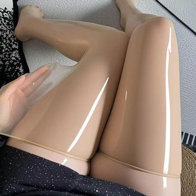 Бесшовные 8D Колготки-чулки выше колена из блестящего лошадиного масла, ультратонкие, с эффектом лифтинга, для красивых летних ног