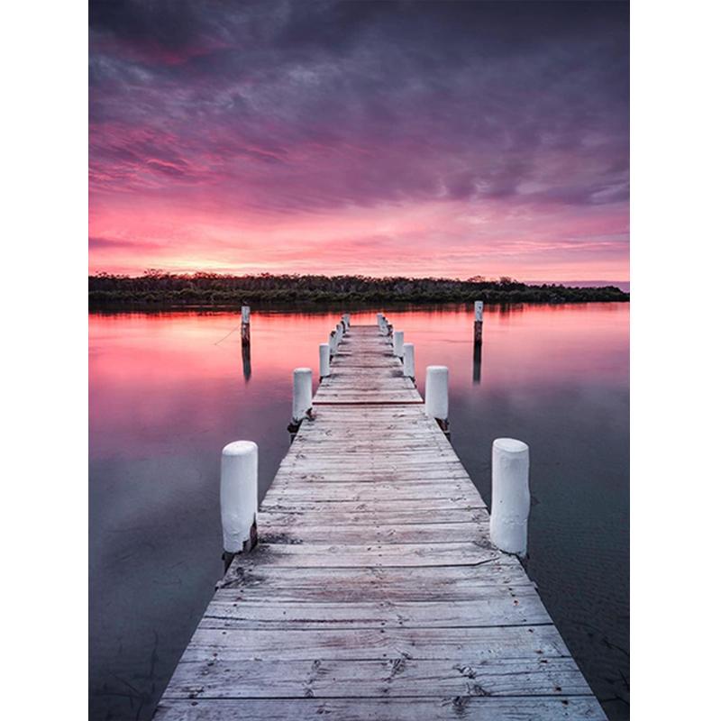 Алмазная картина 5D DIY Приморский Полный дрель Квадратная Алмазная вышивка Закат Картина горный хрусталь Пейзаж Настенный декор