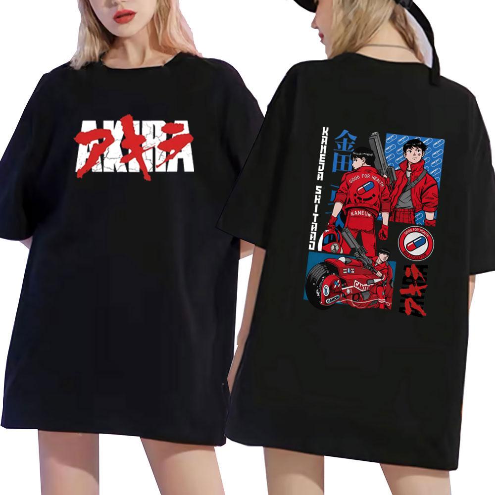 90s Japanese Anime Akira Shotaro Kaneda Tee Tops Unisex's Women Clothing Summer Short Sleeves Tshirts Fashion Funny Style Clothing