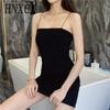 Сексуальное женское платье-футляр черное без рукавов халтер клубная одежда облегающее однотонное мини-платье женские платья летняя одежда для платья