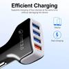 Автомобильная зарядка 4 порта USB Автомобильная зарядка Quick Charge 3.0 Автомобильный прикуриватель Адаптер для зарядки мобильного телефона для iPhone Samsung
