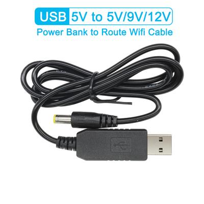 Линия USB Power Boost Повышающий модуль DC 5V до DC 9V / 12V USB Конвертер Адаптер Кабель для роутера Штекер 2.1x5.5mm