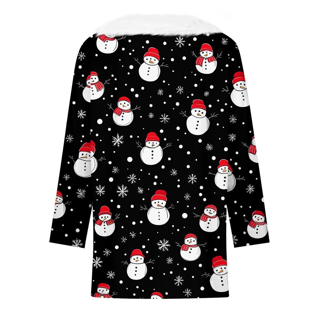 Рубашки с рукавом 3/4 для женщин, рождественские футболки с графическим принтом, блузки, повседневные базовые топы на пуговицах больших размеров, пуловеры