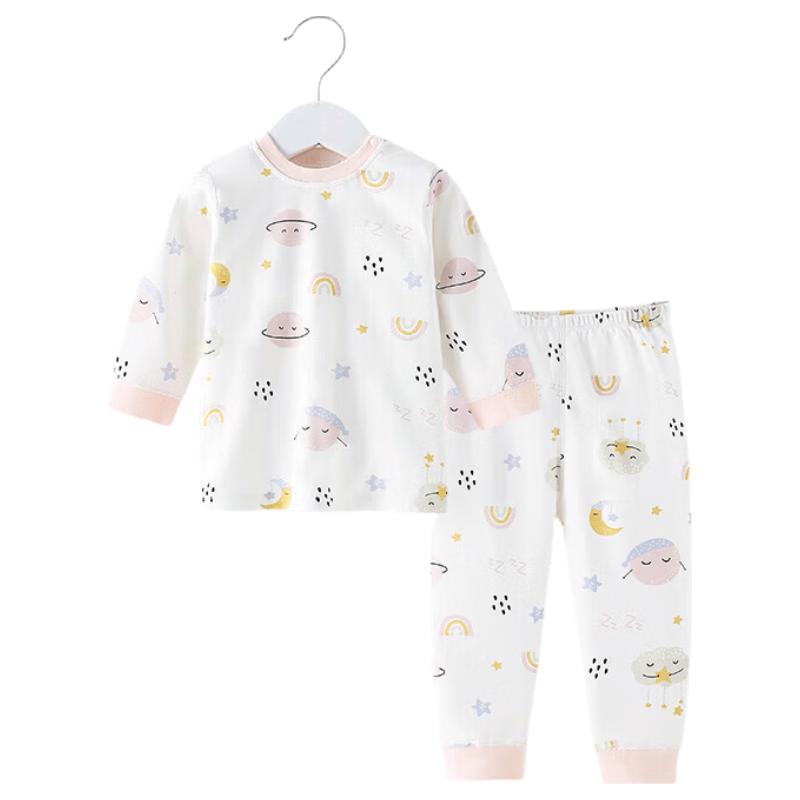 Shubeiyi Kids' Pure Cotton Pajama & Thermal Underwear Set