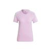 Adidas T Shirts Women's Purple Crew Neck Moderate Straight Fit GL0790