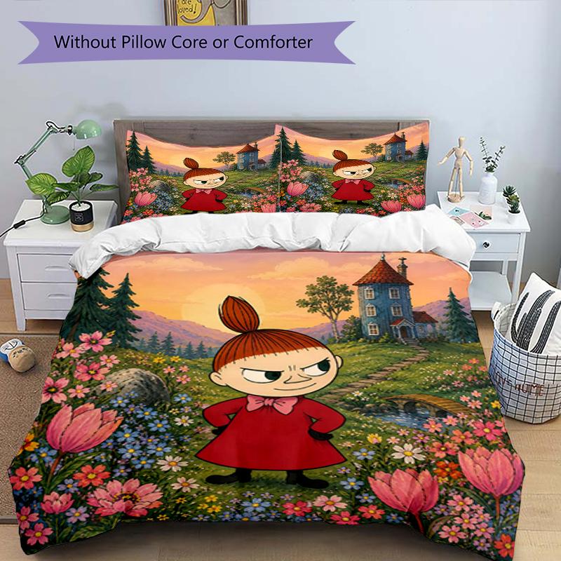 3pcs Little My Bedding Set Duvet Cover Closure Includes 1 Duvet Cover & 2 Pillowcases, Soft and Comfortable for All Seasons.