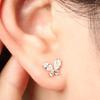 Gold-plated Butterfly Cubic Zirconia Earrings, Silver 925, Girlfriend Gift (Wfix7Ak)
