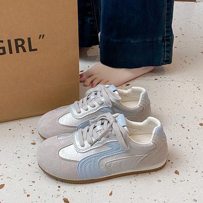 2025 лето новые мягкие подошвы мягкая кожа обувь Форреста Гампа женская универсальная ретро повседневная спортивная красная немецкая тренировочная обувь инс тренд