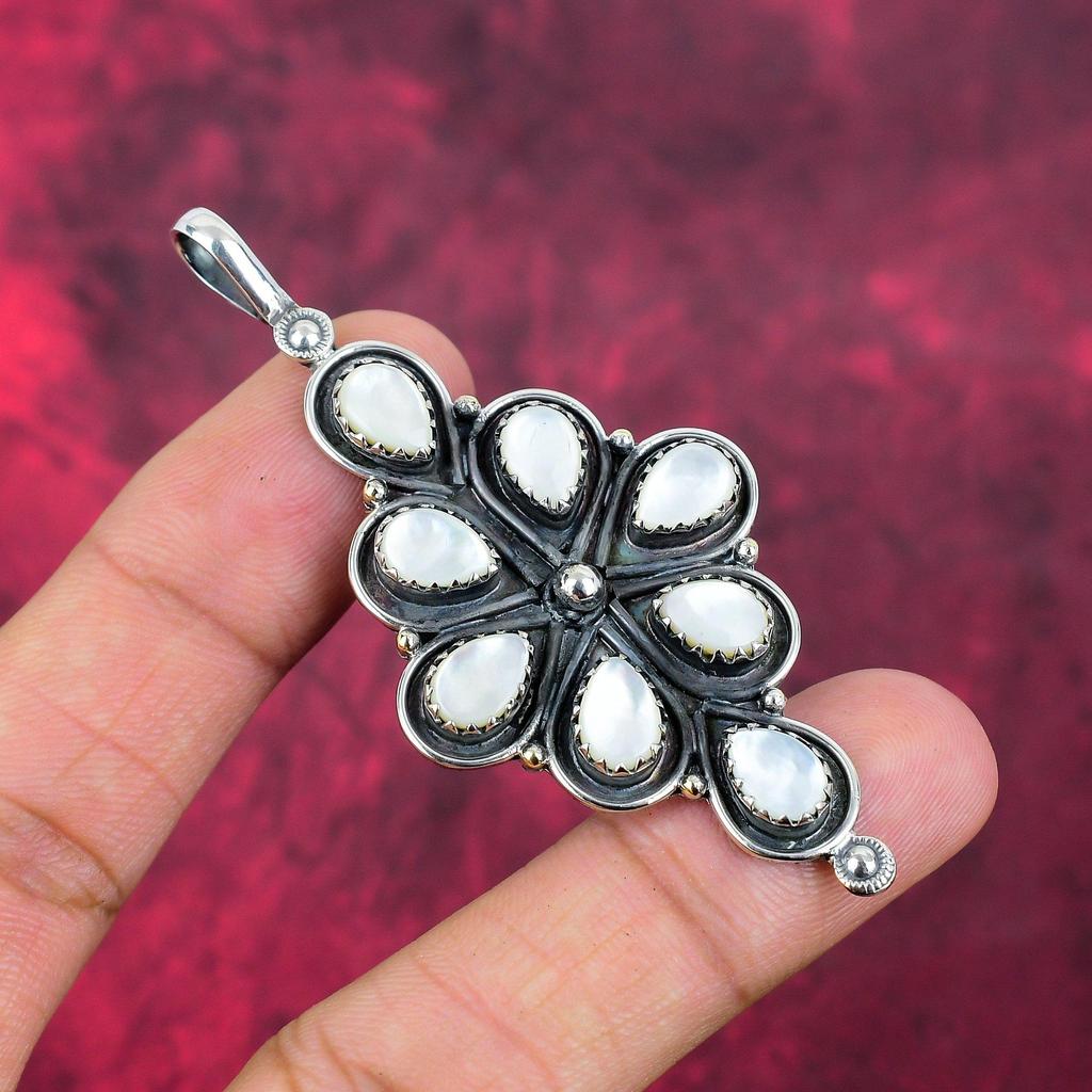 Перламутровый кулон, 925 пробы кулон из цельного серебра, ювелирные изделия ручной работы с драгоценными камнями, подарки для жены, абсолютно новый кулон