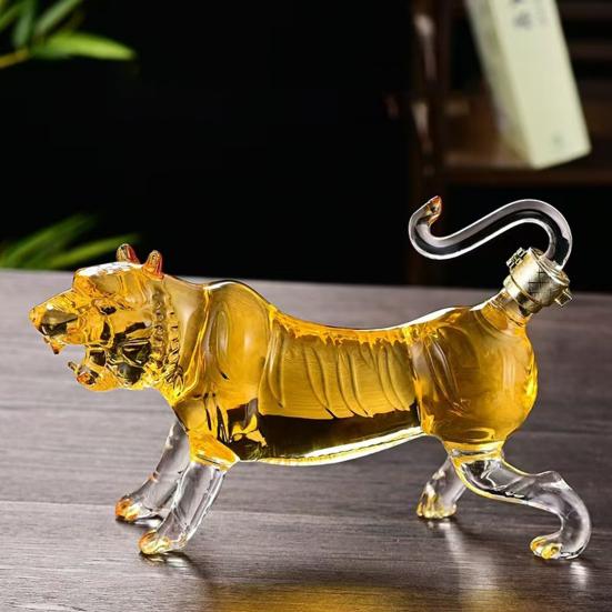 Хрустальный декантер для виски Tiger Термостойкий Ручной работы Ликер 500/1000 мл Декантер Уникальный декантер для алкоголя Подарок для вина Виски Рома