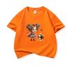 Kids Cotton T Shirt Girl Wear Colorful Dress With Puppy Dog Print Crew Neck Short Sleeve Tee Casual Boys Girls Summer Tops