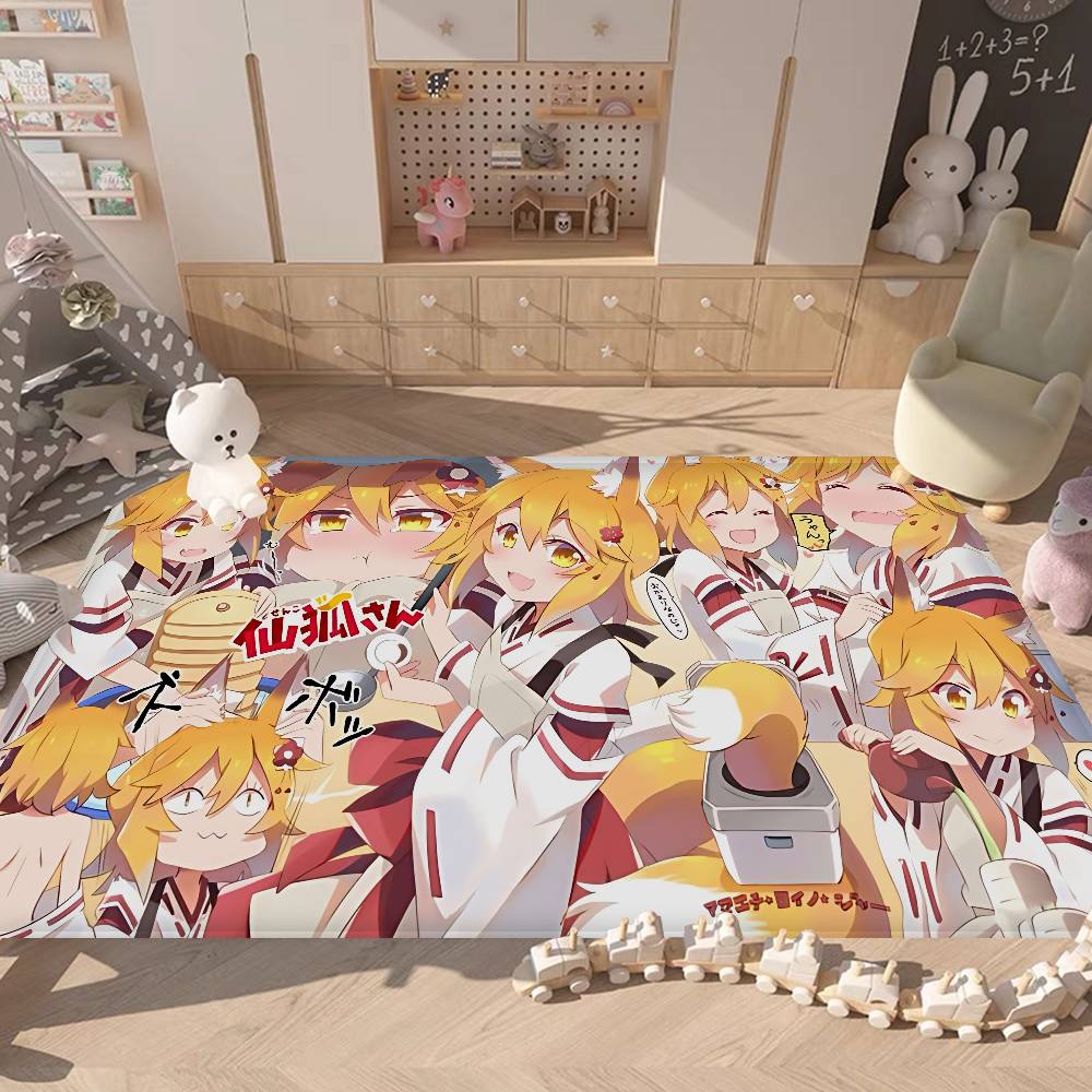 The Helpful Fox Senko San Room Mats Cheaper Anti-slip Modern Living Room Balcony Printed Welcome Rug