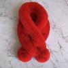 Fashion Autumn and Winter New Faux Fur Rabbit Fur Scarf Plush Thickening Warm Solid Color Fur Ball Cross Student Children's Scarf