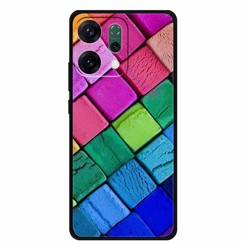 For Oppo Reno 14 5G Phone Case 6.59" Fashion Luxury Casing Black Silicone Soft Back Cover For Oppo Reno 14 Shockproof Capa Funda
