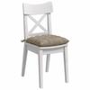Seat Cushions 4 Pieces Taupe 40 x 40 x 6 cm Microfiber