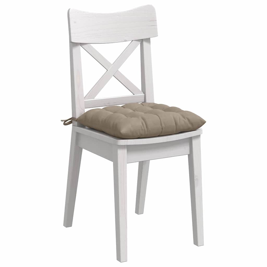 Seat Cushions 4 Pieces Taupe 40 x 40 x 6 cm Microfiber
