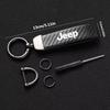 For Jeep Car Keychain With Custom Logo Keyring Key Cover Gift For Jeep Wrangler Grand Cherokee Wagoneer Avenger Compass XJ Ca