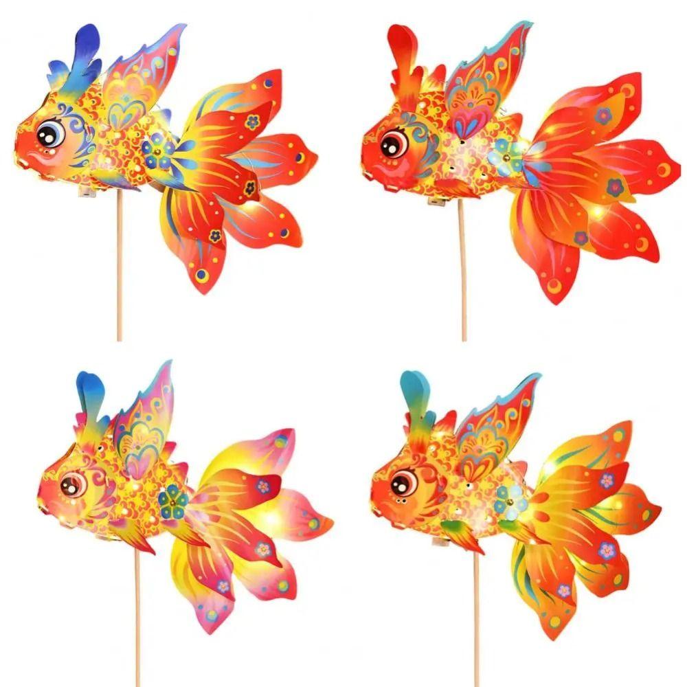 Ручной фонарик в форме рыбы Ручной работы DIY Наборы для фестивальных фонариков Праздник середины осени