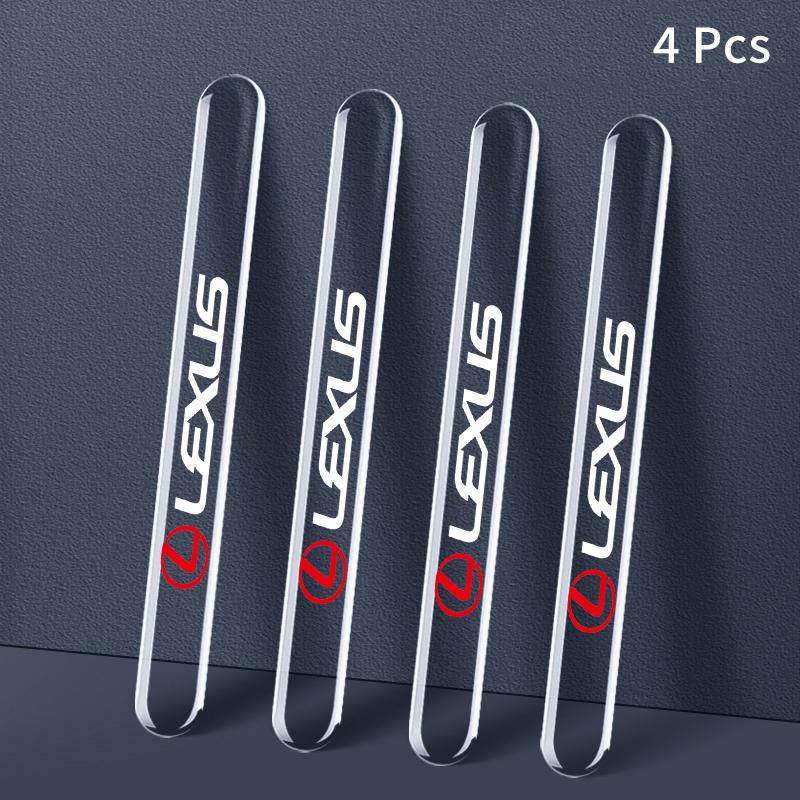 4pcs Car Door Edge Transparent Anti Scratch Protection Strips For Lexus FSPORT LBX NX RX 350h 450h ES UX 300e GS GX IS LS LX CTBW3