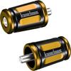 Kaedear KDR-BE2-KM8-GD Handlebar End Weights for Motorcycles, Motorcycle Accessories, Variable Bar Ends (Gold/Black, M8)