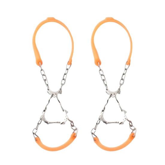 2 шт. Кошки для обуви Ледоступы Шипы для сцепления Снежные накладки Противоскользящие 6 металлических шипов Легко надеваемые кошки для ботинок Обувь Пеший туризм Альпинизм