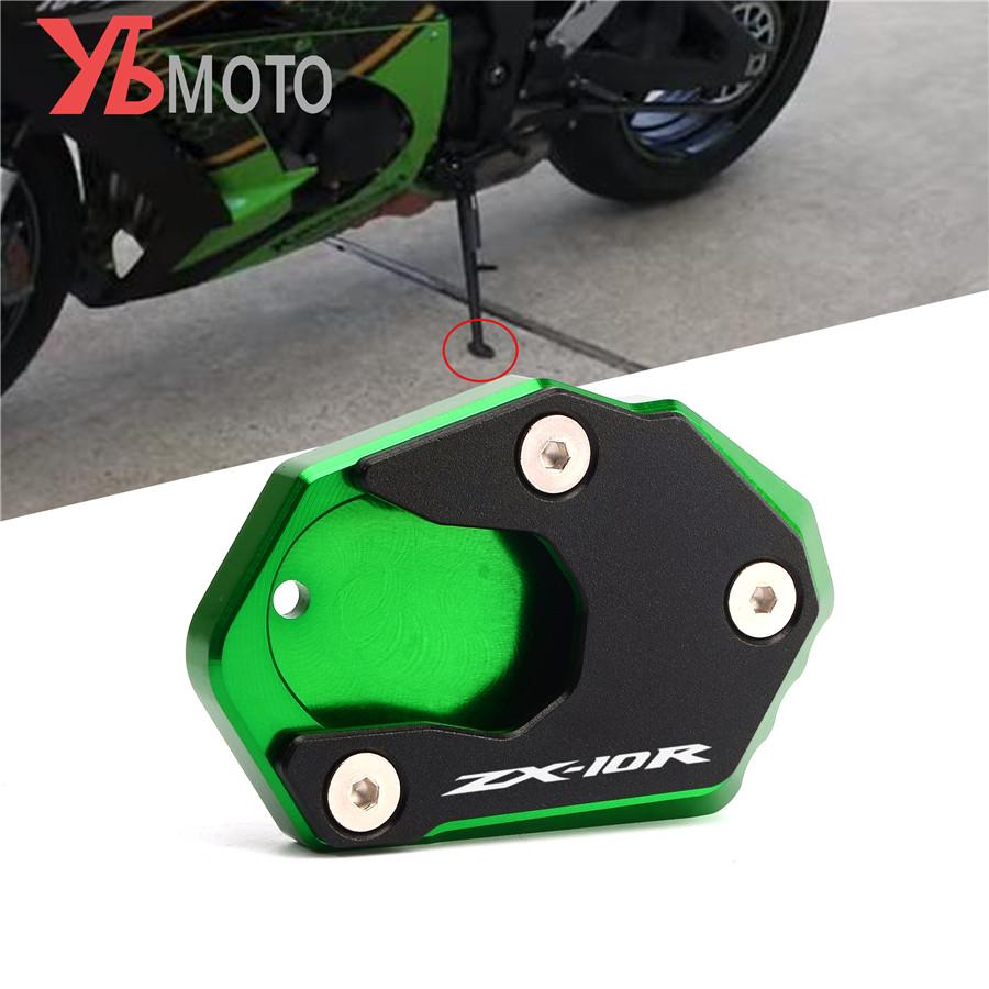 Fit For Kawasaki Ninja ZX10R ZX-10R 2008-2015 2016 2017 2018   Moto Foot Support Plate Side Stand Extension