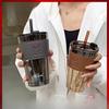 High Appearance Level Deer Cup Glass Water Cup Bamboo Joint Cup Coffee Beverage Straw Cup