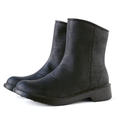 Belle & Sofa Женские удобные короткие ботинки на молнии, толстая подошва, сделано в Японии, клен (Винтажный черный, 24-точечное измерение, 0-сантиметр)