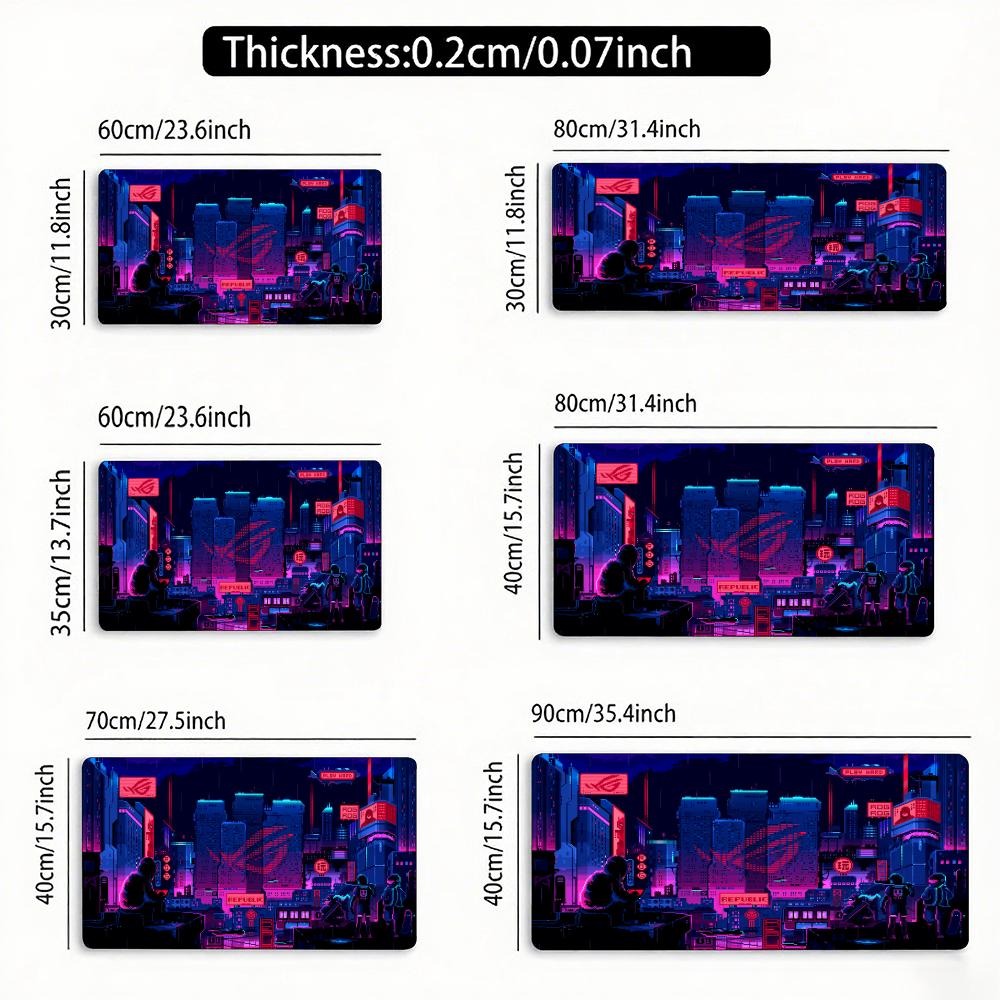 AS-US ROG Mouse Pad Large Size Rubber Base Anti-slip PC Desk Accessories Mousepad for Office and Gamer Keyboard Mats Decor Mat