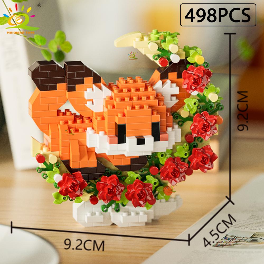 MOC Цветок Животное Микро Строительный Блок Мини 3D Алмазная Модель Кирпич DIY Строительная Игрушка для Детей Украшение Стола