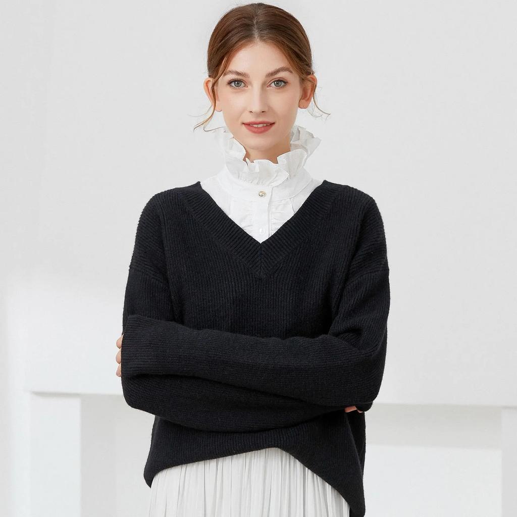 Linbaiway Korean Ruffles Stand Detachable Shirt Collar Fashion Lace Fake Collar Detachable Blouse Collar Accessories