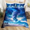 Tornado Duvet Cover TwinOcean Lighting Themed Comforter CoverNatural Disasters Bedding SetSoft Beach Coastal Decor Bed Set