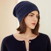 Women's 100% Pure Cashmere Hat: Warm, Double-Layered, New Color Yarn for Autumn and Winter.