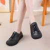 Genuine Cowhide Mom Shoes, Round Toe Versatile Casual Leather Shoes, Spring Summer Soft‑Sole Wear‑Resistant Flat Loafers for Women SA‑1011