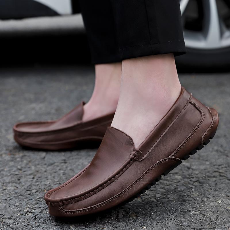 Men's Slip On Casual Leather Shoes Lightweight Loafers Moccasins Comfortable Driving Shoe