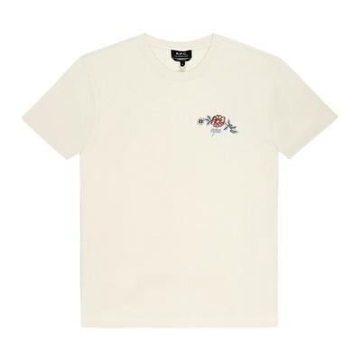 A.p.c. OScar Floral Мужская футболка с коротким рукавом Cogck H26511 Aad Экрю