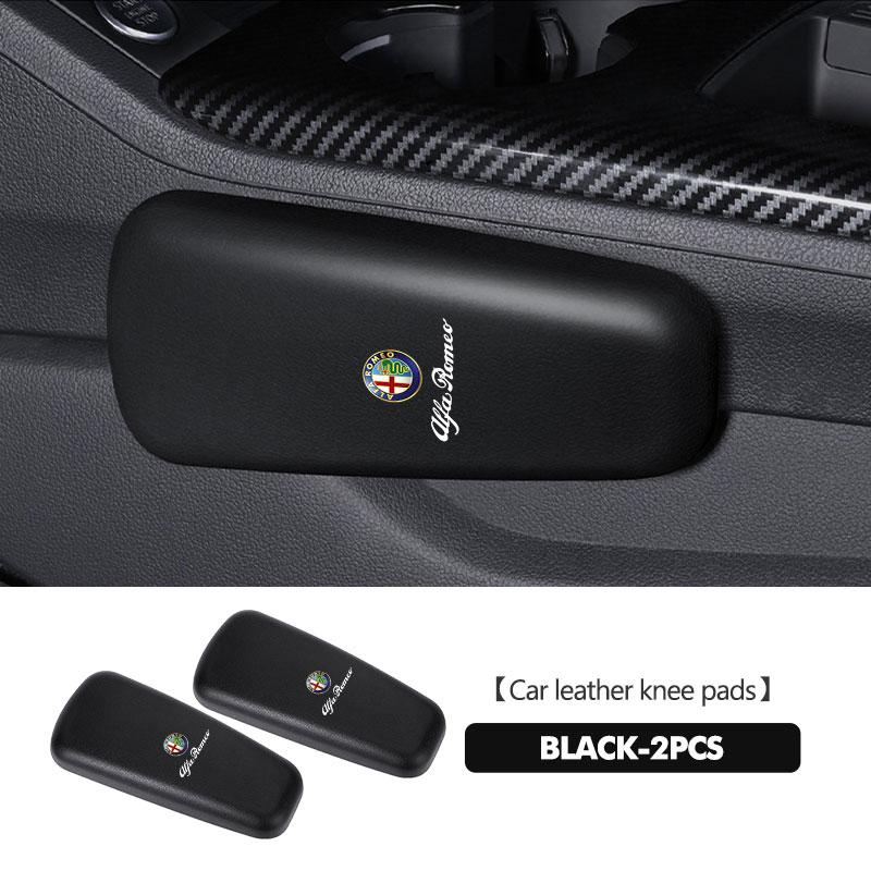 Leather Car Knee Pad Elastic Cushion Thigh Support Accessories For Alfa Romeo Giulietta GT 159 147 156 Mito Brera Giulia Spider