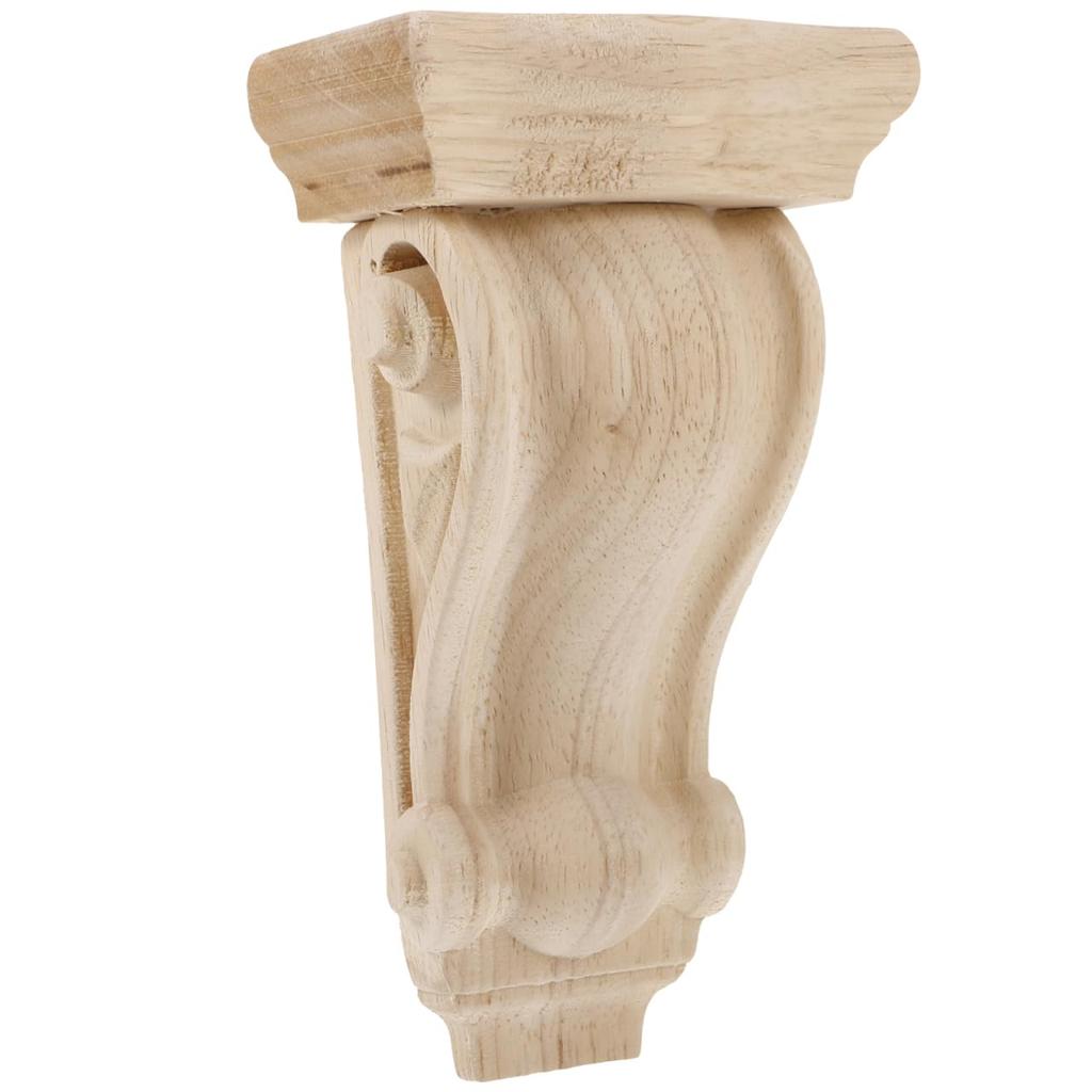 7.08*3.93*2.36inch Wood Corbels Unfinished Vintage Style Non Wood Decorative Shelf for Countertop Fireplace Kitchen Cabinet Bookshelves