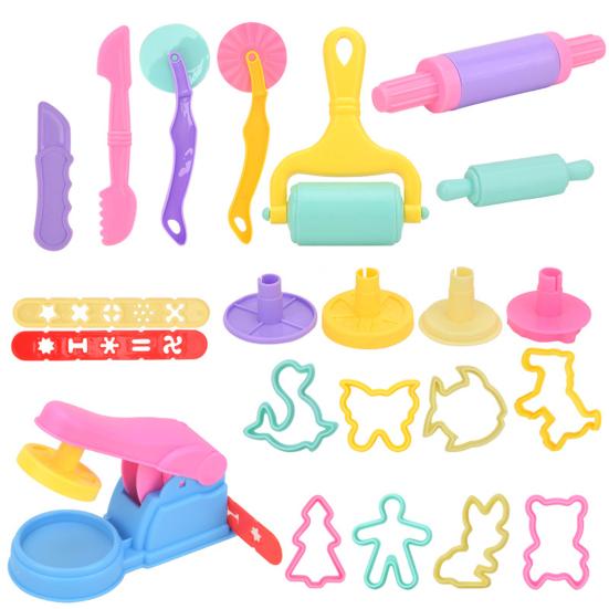 22Pcs/Set Noodle Kids Colored Molds Set DIY Play Machine Mud with Animal Molds for Endless Creations At