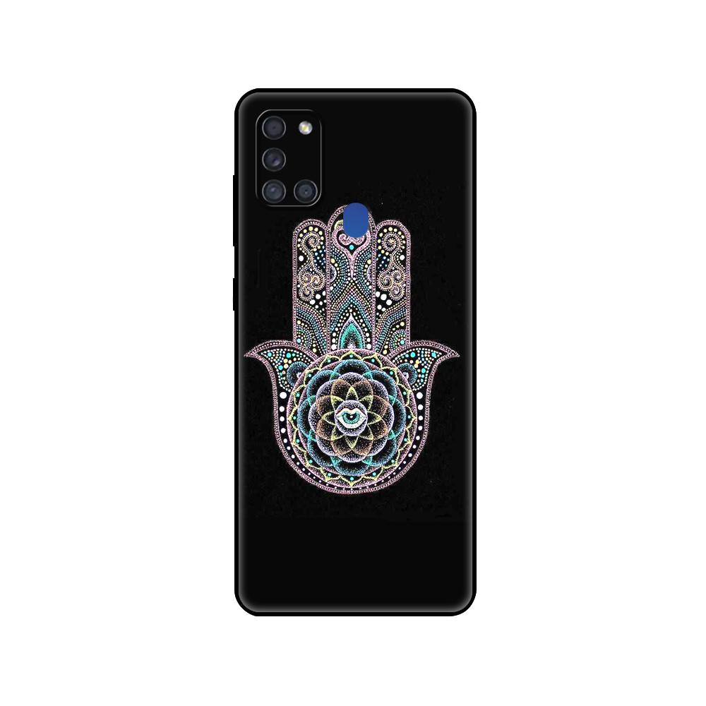 Черный чехол из ТПУ для Samsung Galaxy A50 50S A30S A10 A01 A11 A21S A31 A41 A51 A71 M21 M30S S10 LITE Mandala Chakra Insist Yoga