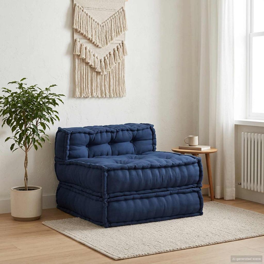 Modular Sofa Set in Indigo 70 x 70 x 56 cm Fabric