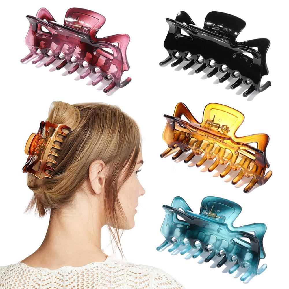 Hair Accessories Leopard Print Acrylic Barrette Hair Claw Clip Large Hairpins Hair Clamps
