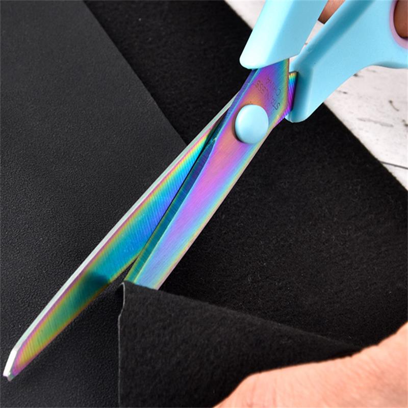 Handmade Multifunctional Scissors with Sharp Titanium Coated Stainless Steel Blades Soft Rubber Handles for Comfortable Use