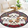 Cutepuppy Round Area Rug,Carpet Rug for Living Room Bedroom Sofa Playroom Decor,Non-slip Floor Mat