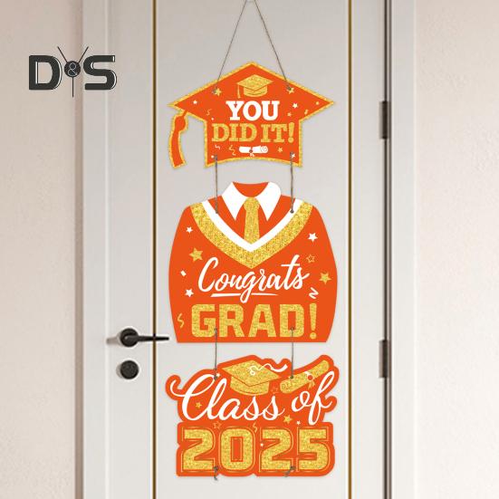 Выпускной 2025 года, подвесная табличка для входной двери Выпускной 2025 года Приветственная табличка для украшения крыльца выпускного