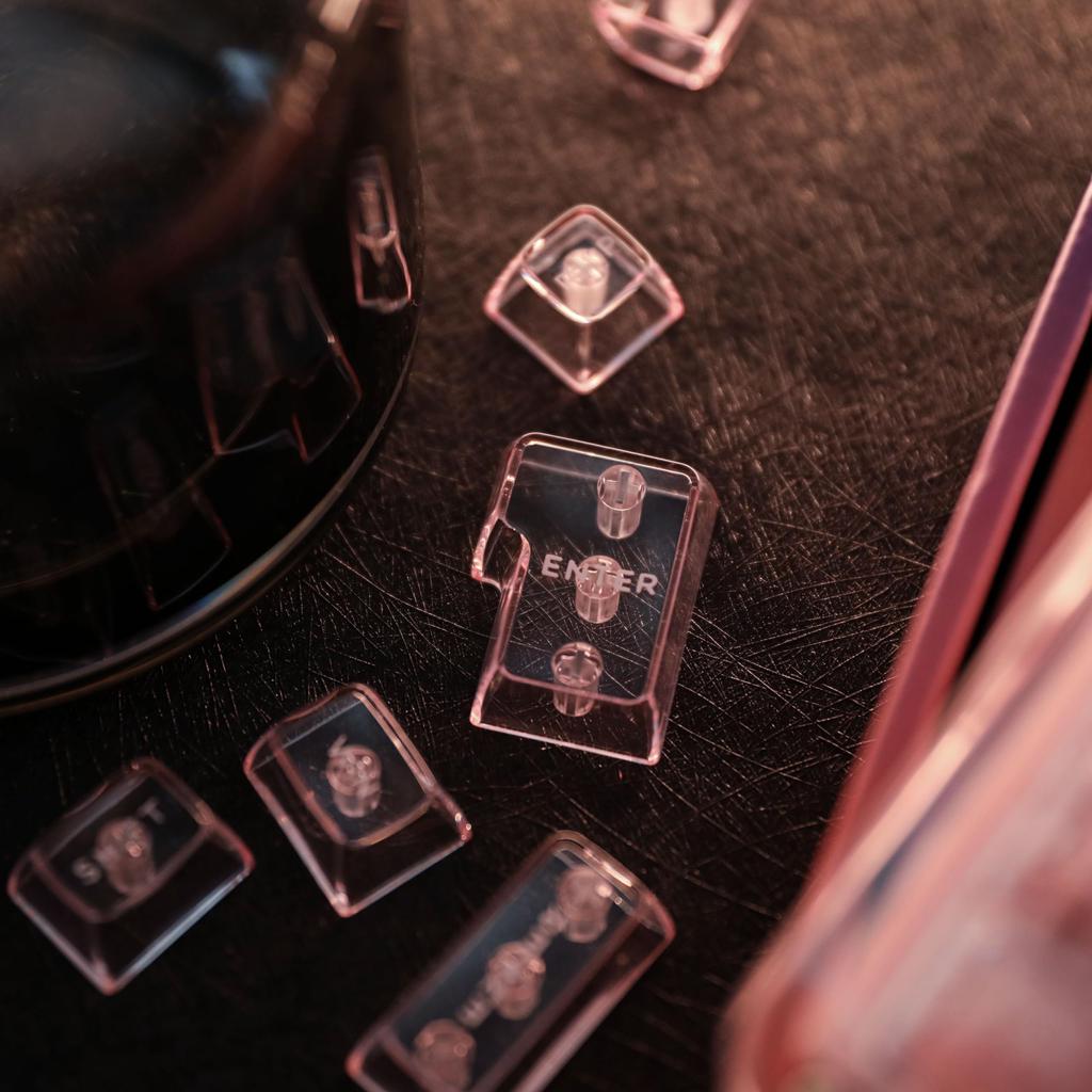 KiiBOOM Прозрачный набор колпачков для ПК 146 клавиш Профиль ANSI ISO Раскладка RGB Прозрачные колпачки для механической клавиатуры Совместимость с переключателем MX типа SA