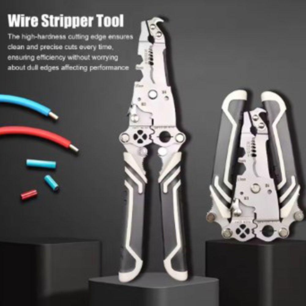 Эффективный инструмент для обжима проводов Износостойкий инструмент для зачистки кабеля Складные клещи для зачистки проводов Электрик