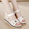 Medium Heel Comfortable Shoes New Summer Flat Bottom Versatile Fashion Muffin Soft Bottom Wedge Heel Summer Sandals